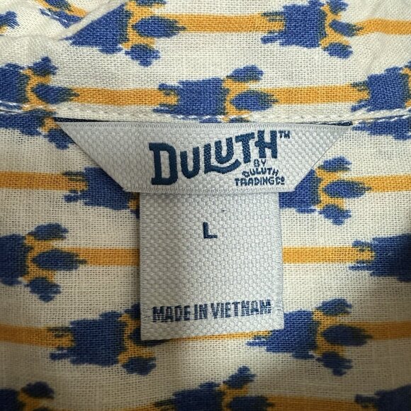 Duluth Trading Co Womens Artisan Hemp Button Tunic Size Large All Over Print - Picture 4 of 10